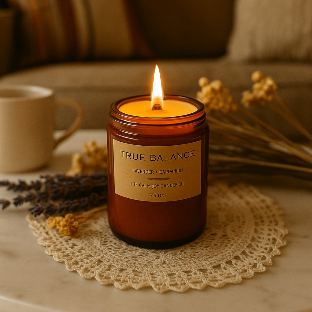 Candle in Cozy Setting