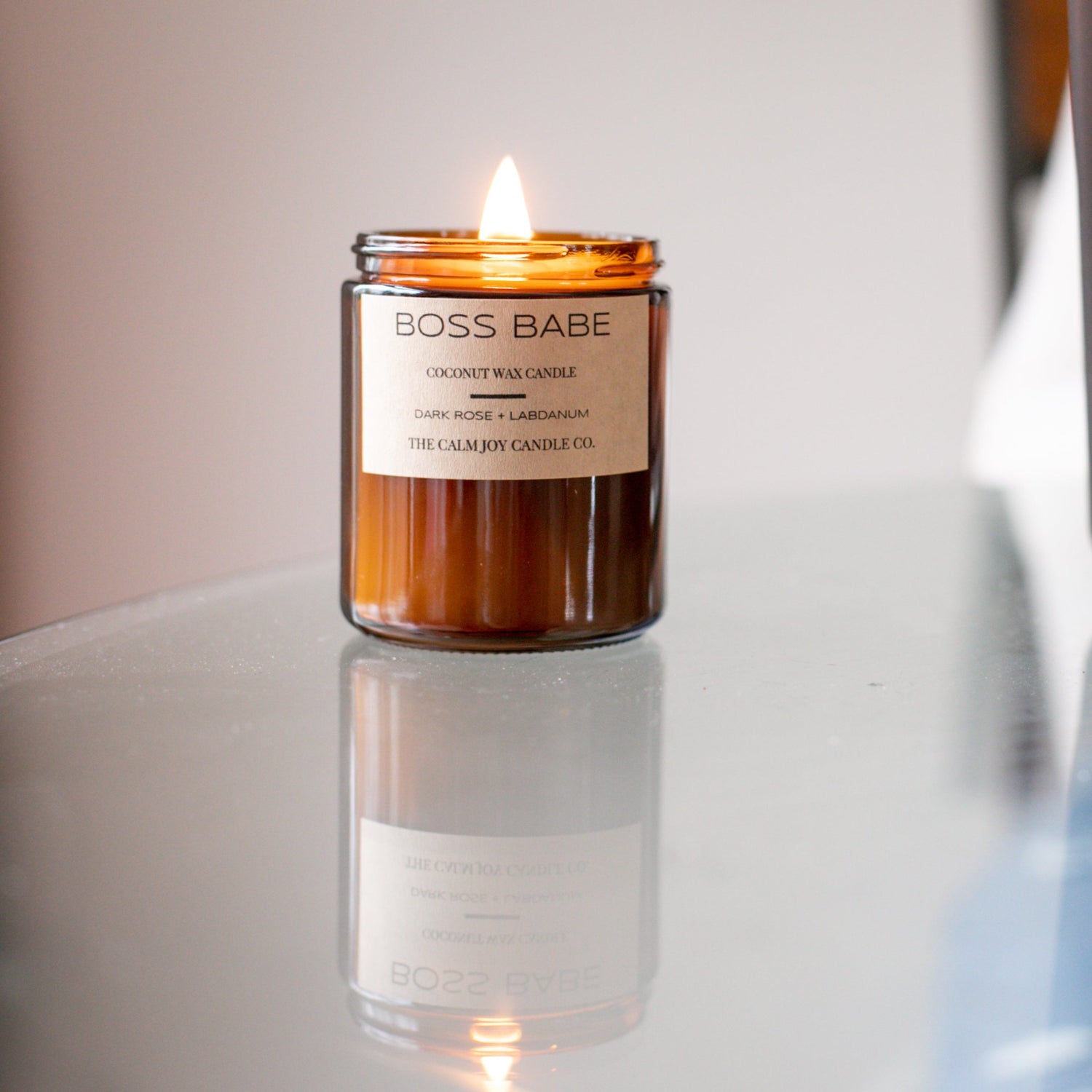 labdanum candle, jar candle, rose candle, coconut wax candle