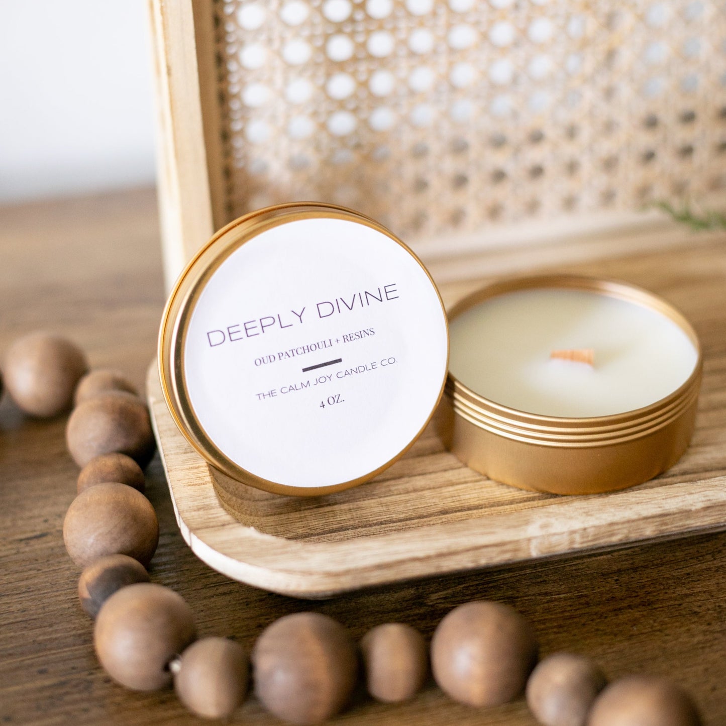 Amber Oud Patchouli Citrus Candle Tin