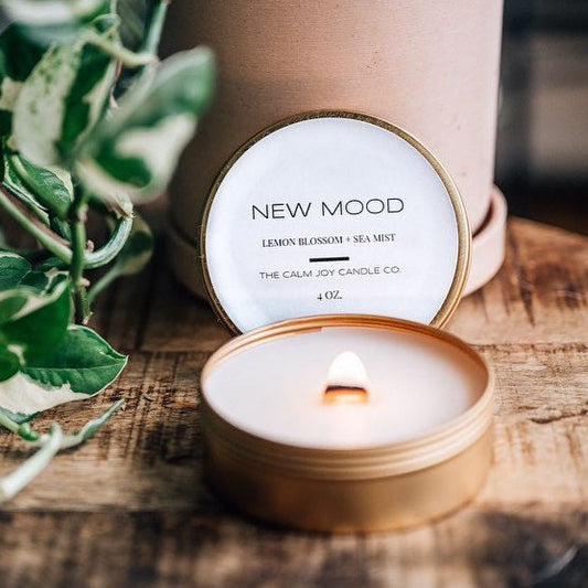 lemon tin, lemon travel tin, spring candle